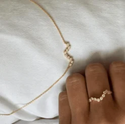 STINE A MIDNIGHT SPARKLE RING SØLV FORGYLDT - 4045-02