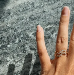 STINE A MIDNIGHT SPARKLE RING SØLV FORGYLDT - 4045-02