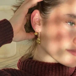 STINE A MOON ØRERING I FORGYLDT SØLV- 1341-02-R