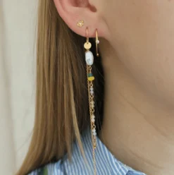 STINE A ONE DOT OPEN ØRERING SØLV FORGYLDT - 1152-02-S