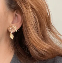 STINE A PETIT BON- BON ØRERING SØLV FORGYLDT -1005-02-S-White