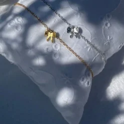 STINE A PETIT BOW WITH STONE ARMBÅND SØLV - 3216-00-OS