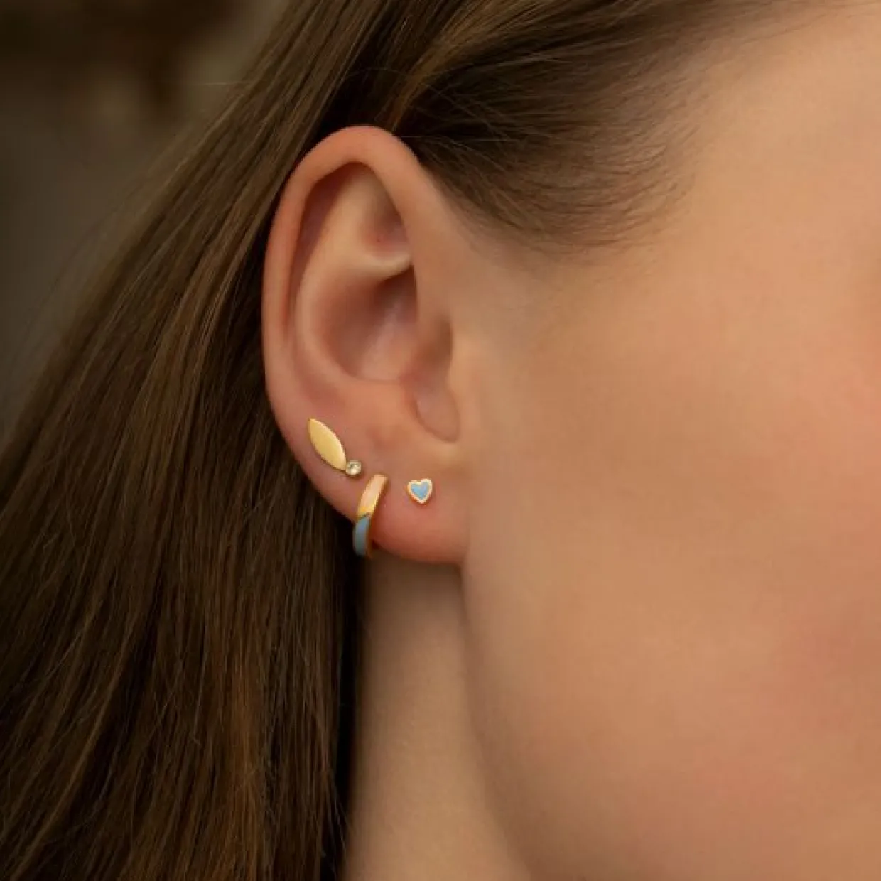 STINE A PETIT CIRCUS ØRERING I FORGYLDT SØLV OG EMALJE- 1265-02-S