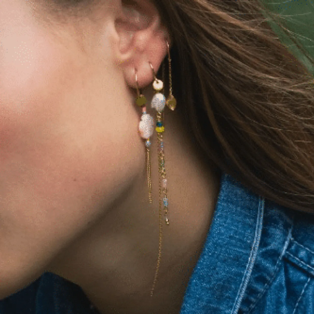 STINE A PETIT ILE DE L'AMOUR ØRERING SØLV FORGYLDT - 1238-02-S