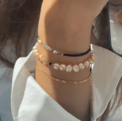 STINE A PETIT LINK ARMBÅND SØLV FORGYLDT - 3170-02-OS