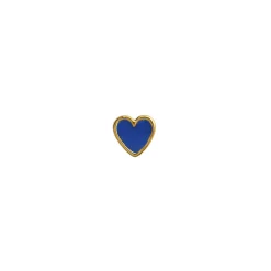 STINE A PETIT LOVE HEART ØRERING SØLV FORGYLDT - 1181-02-COBALT BLUE