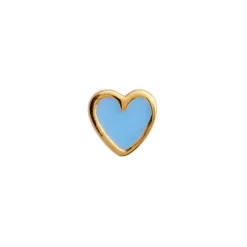 STINE A PETIT LOVE HEART ØRERING SØLV FORGYLDT - 1181-02-Light Blue