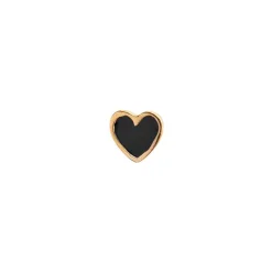 STINE A PETIT LOVE HEART ØRERING SØLV FORGYLDT - 1181-02-Black