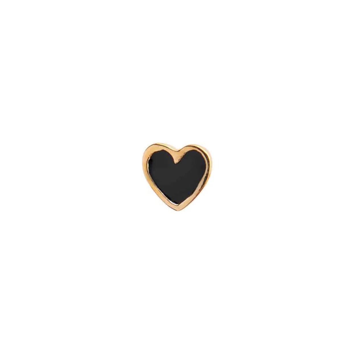 STINE A PETIT LOVE HEART ØRERING SØLV FORGYLDT - 1181-02-Black