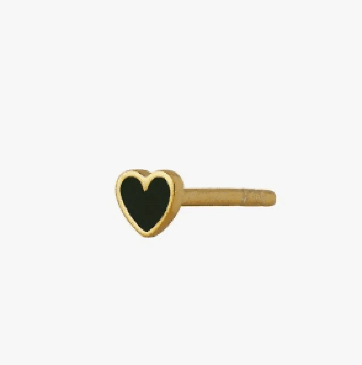 STINE A PETIT LOVE HEART ØRERING SØLV FORGYLDT - 1181-02-Black