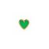 STINE A PETIT LOVE HEART ØRERING SØLV FORGYLDT - 1181-02-Grass Green