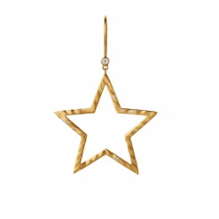 STINE A ØRERING SØLV FORGYLDT SHINING STAR - 1371-02-S
