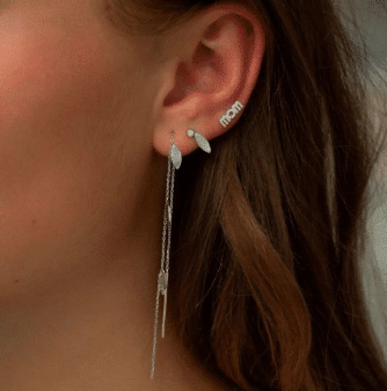 STINE A THREE LEAVES ØRERING SØLV - 1042-00-S