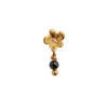 STINE A TRES PETIT GARDEN FLOWER ØRERING MED SORT SPINEL - 1315-02-S