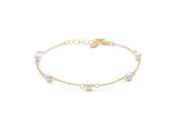 STUDIO Z ARMBÅND SØLV FORGYLDT SHORE MED PERLER - 7253344