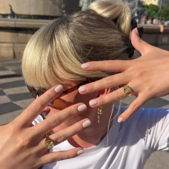 STUDIO Z EDGE RING FORGYLDT SØLV - 7240890