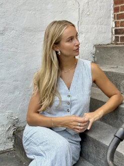 STUDIO Z FOREST SØLV RING MED BLÅ ZIRKONIA - 7147848