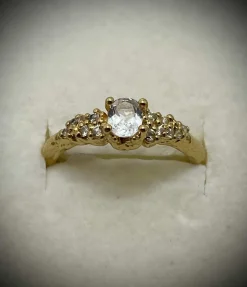 STUDIO Z FRAGMENTS RING SØLV FORGYLDT MED ZIRKONIA - 7247864