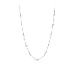 STUDIO Z HALSKÆDE SØLV MED ZIRKONIA - 7127845