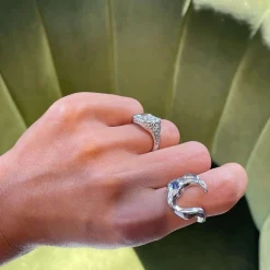 STUDIO Z LUNAR RING SØLV MED BLÅ STEN – 7147881