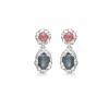 STUDIO Z MAGMA ØRERINGE SØLV MED BLÅ OG ROSA ZIRKONIA - 7117833