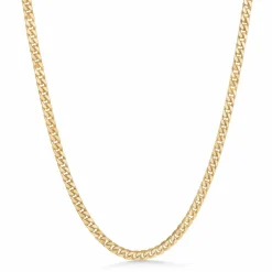 STUDIO Z PLAITED CHAIN KÆDE I SØLV FORGYLDT MED PANSERFLET- 8220317