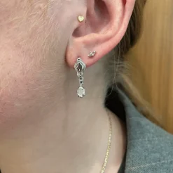 STUDIO Z ØRERINGE SØLV ROSA ZI - 7117859