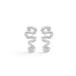 STUDIO Z ØRERINGE WAVE MINI SØLV - 7110845