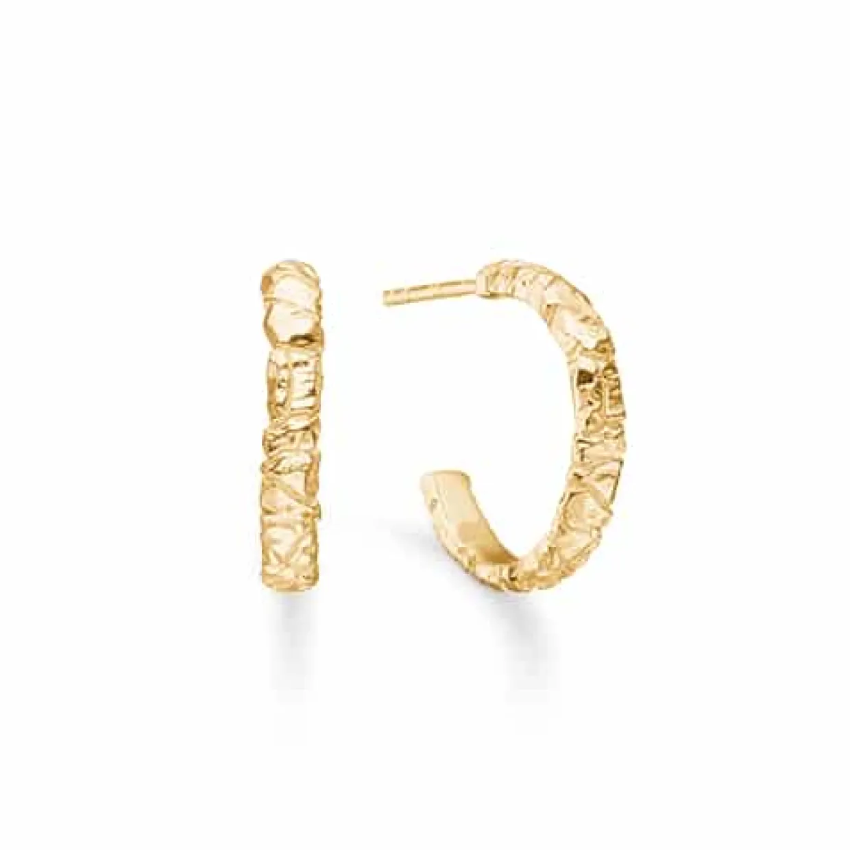 STUDIO Z SØLV FORGYLDTE HOOPS ØRERINGE - 7210802