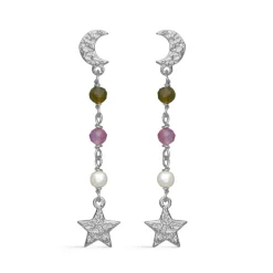 STUDIO Z STARLIGHT ØRERINGE SØLV MED STEN OG PERLE - 8116441
