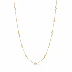 STUDIO Z TANGLED HALSKÆDE FORGYLDT MED ZIRKONIA - 7227845