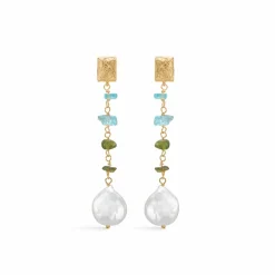 STUDIO Z TWILIGHT ØRERINGE SØLV FORGYLDT MED BAROK PERLE - 8216442