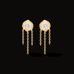 STUDIO Z WILD CLIFF SØLV FORGYLDT ØRERINGE MED LYS ZIRKON - 7217910