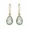 SUSANNE FRIIS BJØRNER 14 KARAT ØRERINGE MED PRASIOLIT - 3446-5-136
