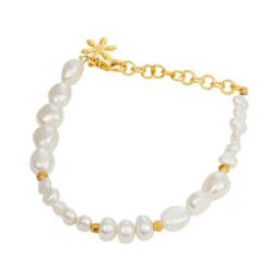 SUSANNE FRIIS BJØRNER ARMBÅND SØLV FORGYLDT FERSKVANDSPERLER - 1878-2-20-900