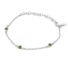 SUSANNE FRIIS BJØRNER ARMBÅND SØLV MED GRØN AGAT - 1585-1-102