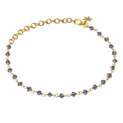 SUSANNE FRIIS BJØRNER ARMBÅND SØLV FORGYLDT IOLITE - 1433-2-132