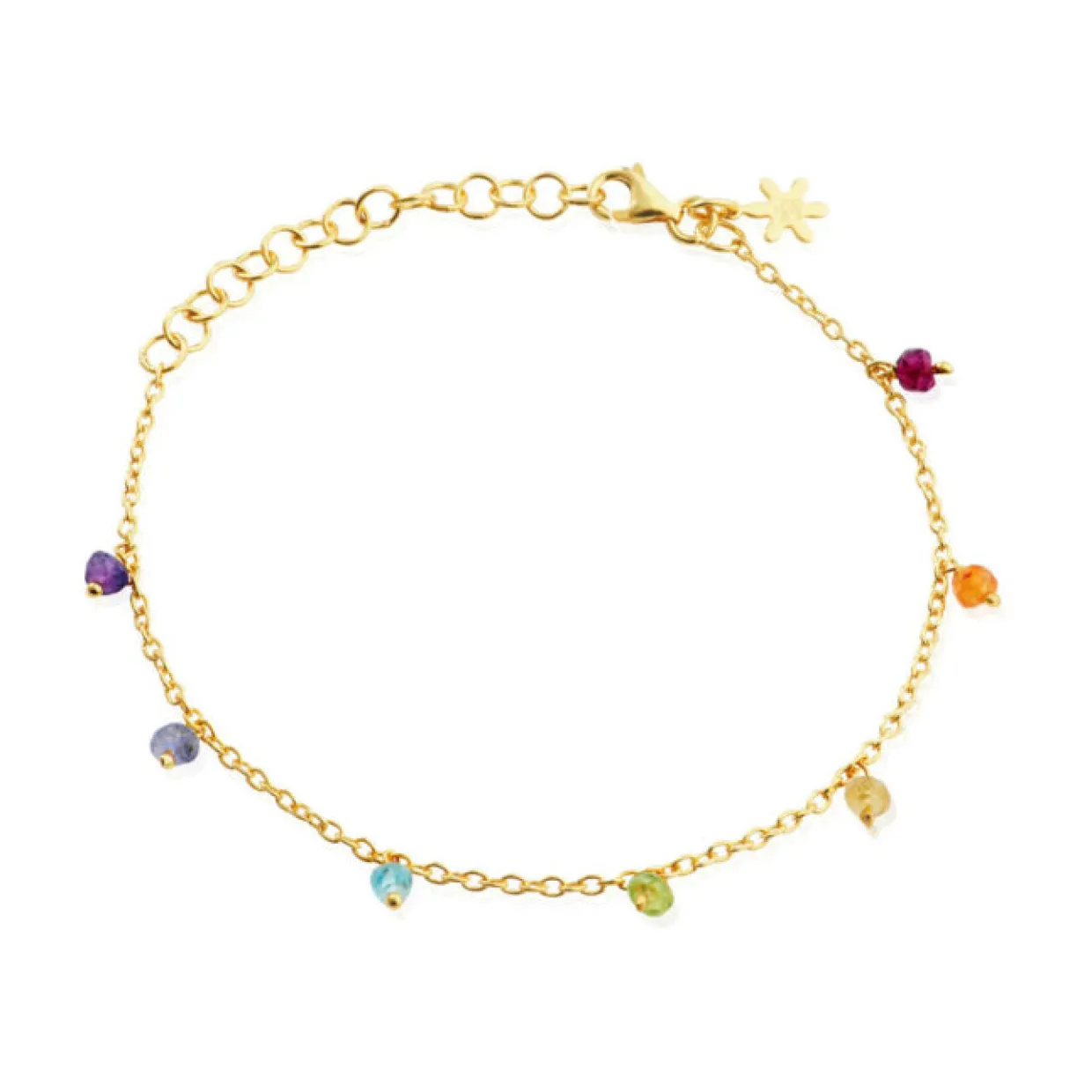 SUSANNE FRIIS BJØRNER ARMBÅND SØLV FORGYLDT MUTIFARVET - 1868-2-20-556