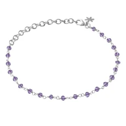SUSANNE FRIIS BJØRNER ARMBÅND SØLV AMETYST - 1433-1-118