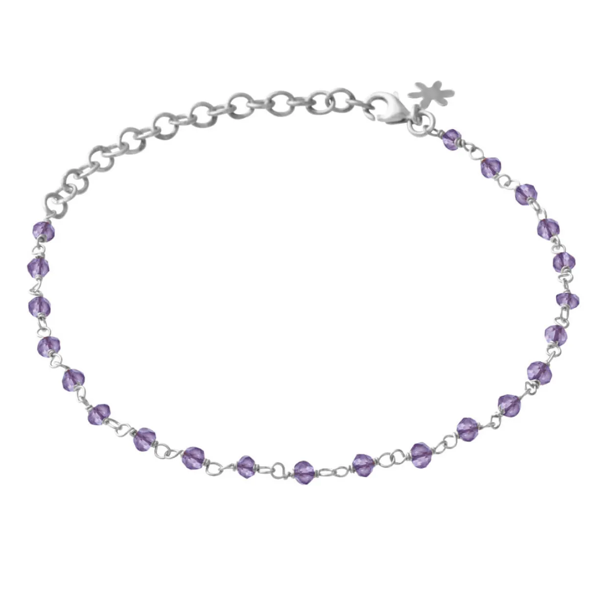 SUSANNE FRIIS BJØRNER ARMBÅND SØLV AMETYST - 1433-1-118