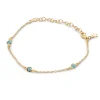 SUSANNE FRIIS BJØRNER FORGYLDT ARMBÅND M 5MM BLÅ KRYSTAL - 1585-2-174