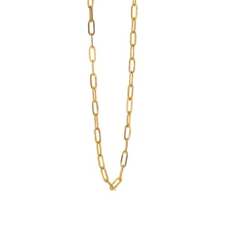 SUSANNE FRIIS BJØRNER HALSKÆDE I FORGYLDT SØLV 48CM - 1861-21