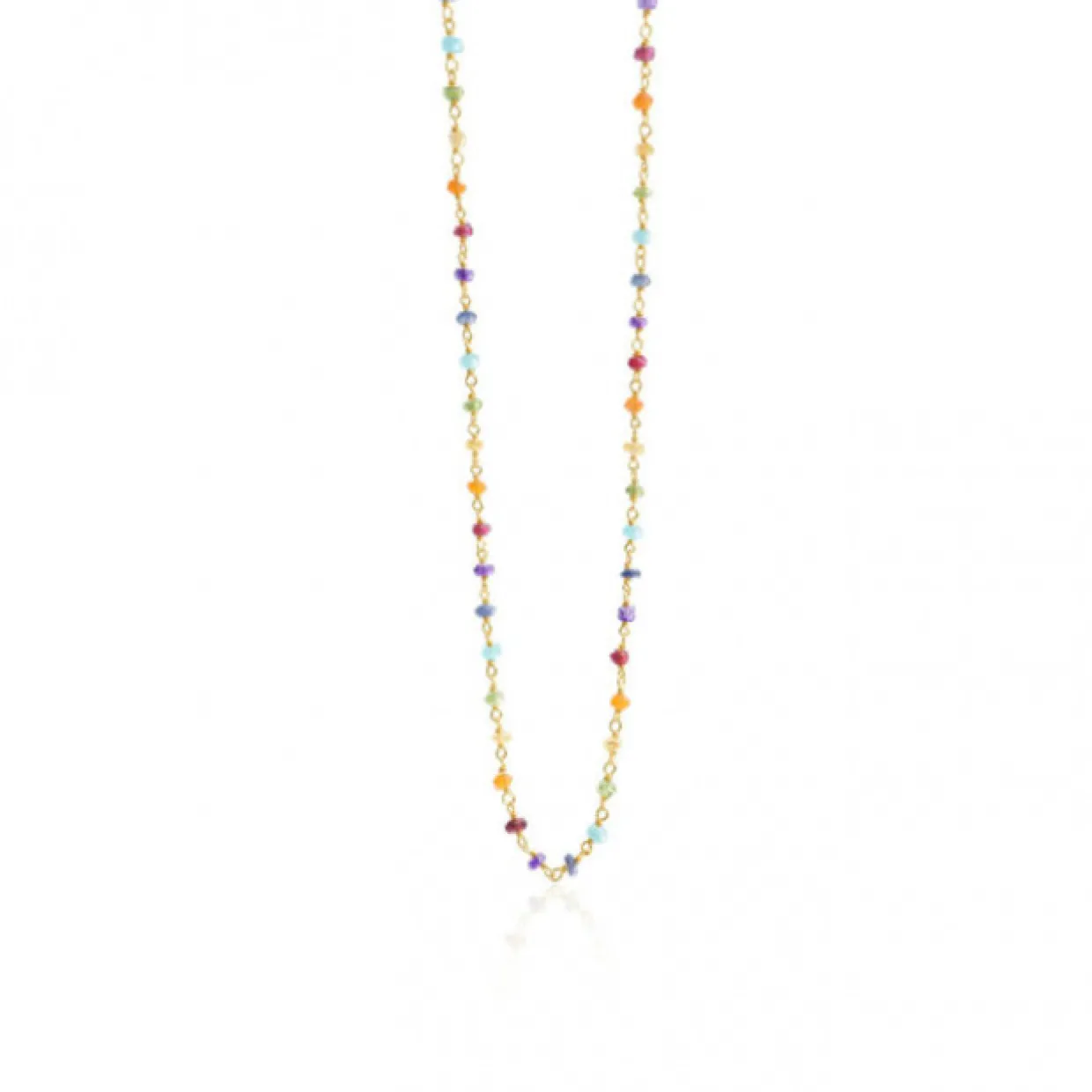 SUSANNE FRIIS BJØRNER HALSKÆDE SØLV FORGYLDT 40-45CM - 1869-2-556