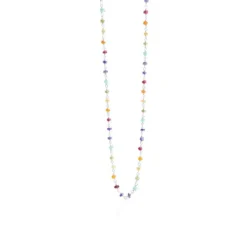 SUSANNE FRIIS BJØRNER HALSKÆDE SØLV MED ÆGTE STEN - 1869-1-556