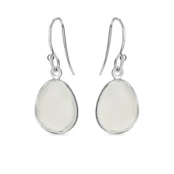 SUSANNE FRIIS BJØRNER ØRERINGE SØLV MÅNESTEN - 5568-1-160