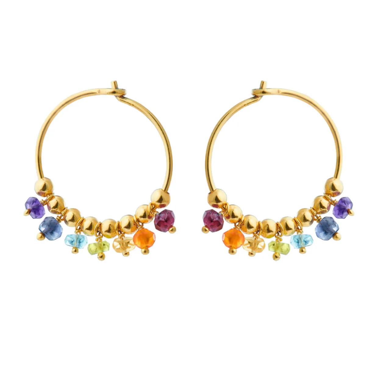 SUSANNE FRIIS BJØRNER ØRERINGE SØLV FORGYLDT CREOL - 5635-2-556