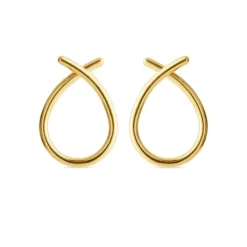 SUSANNE FRIIS BJØRNER ØRERINGE SØLV FORGYLDT DRÅBE - 5360-21