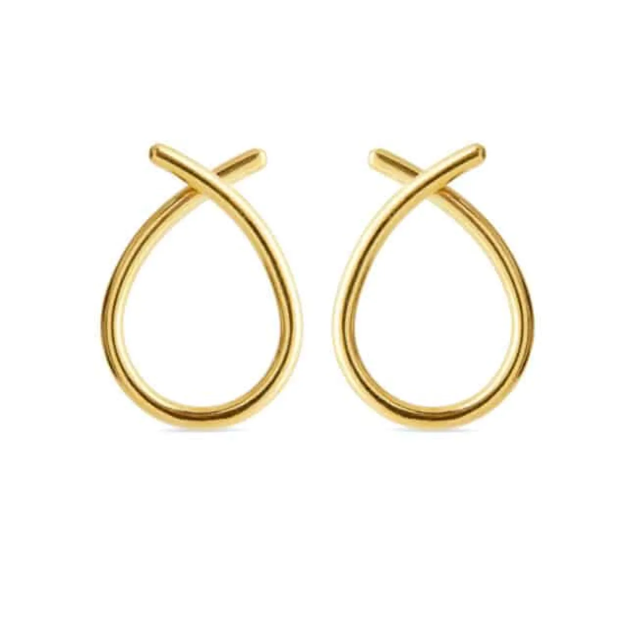 SUSANNE FRIIS BJØRNER ØRERINGE SØLV FORGYLDT DRÅBE - 5360-21