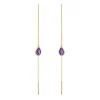 SUSANNE FRIIS BJØRNER ØRERINGE SØLV FORGYLDT KÆDE AMETYST - 5560-2-118