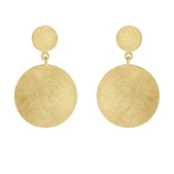 SUSANNE FRIIS BJØRNER ØRERINGE FORGYLDT SØLV MAT - 5610-2